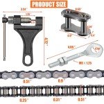 Qloby Heavy Duty 420 Motorcycle Chain with Tools