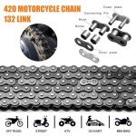 Qloby Heavy Duty 420 Motorcycle Chain with Tools