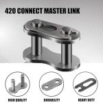 Qloby Heavy Duty 420 Motorcycle Chain with Tools