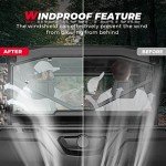 KEMIMOTO UTV Rear Dark Tint Windshield