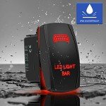 Red LED Light Bar with Toggle Rocker Switches