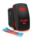 Red LED Light Bar with Toggle Rocker Switches