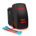 Red LED Light Bar with Toggle Rocker Switches