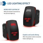 Red LED Light Bar with Toggle Rocker Switches