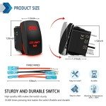 Red LED Light Bar with Toggle Rocker Switches