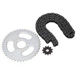 T8F Sprocket and Chain Set for ATVs and Karts
