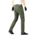 Men's Adventure Motocross Denim Riding Pants with Armor