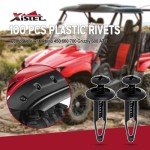 Xislet 100 Pcs ATV Plastic Rivets and Clips