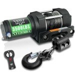 3500 lb ATV Winch with Remote & Synthetic Rope