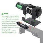 3500 lb ATV Winch with Remote & Synthetic Rope