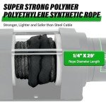 3500 lb ATV Winch with Remote & Synthetic Rope
