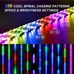 2 Pack RGB LED Whip Lights with Remote