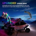 2 Pack RGB LED Whip Lights with Remote