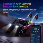 2 Pack RGB LED Whip Lights with Remote