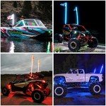 2 Pack RGB LED Whip Lights with Remote