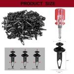 Xislet 100 Pcs ATV Plastic Rivets and Clips