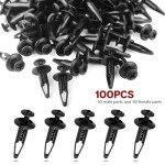 Xislet 100 Pcs ATV Plastic Rivets and Clips