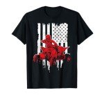 American Flag Vintage ATV Four Wheeler T-Shirt