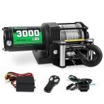 3000lb Electric ATV Winch with Remote & Cable