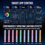 3FT RGB LED Whip Lights with Flags - 2 Pack