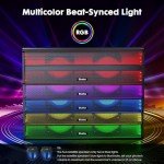 Ehaho Bluetooth UTV Sound Bar with RGB Lights