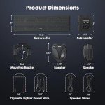 Ehaho Bluetooth UTV Sound Bar with RGB Lights