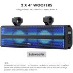 Ehaho Bluetooth UTV Sound Bar with RGB Lights