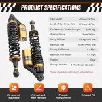 375mm Universal ATV Shock Absorbers - Black & Gold