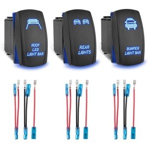 3 Pack LED Toggle Switch for ATV & Off-Road