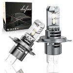 H4 9003 Super Bright Cool White Light Bulbs, 2-Pack