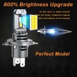 H4 9003 Super Bright Cool White Light Bulbs, 2-Pack