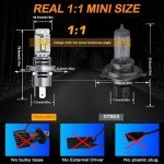 H4 9003 Super Bright Cool White Light Bulbs, 2-Pack