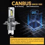 H4 9003 Super Bright Cool White Light Bulbs, 2-Pack