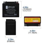 Mighty Max YTX5L-BS Battery for Polaris ATV