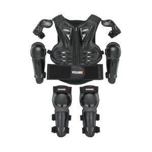 WOSAWE Kids ATV Protective Gear Kit, Black