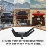 Foldable Winch Mount Plate for Standard Winches