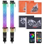 KEMIMOTO 2ft Fat Whip Lights with Signal Function