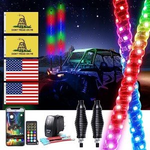 3FT LED Whip Lights with App Control for ATV