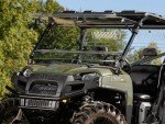 SuperATV Scratch Resistant Flip Windshield for 2016+ Polaris Ranger 570 Full-Size / Crew | 1/4" Thick Polycarbonate that is 250x Stronger than Glass and 25x Stronger than Acrylic | USA Made!