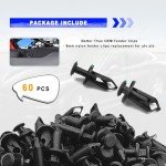 ATV Fender Push Clips and Fasteners, 60PCS