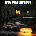 XTAUTO 10pcs Amber LED Warning Strobe Lights