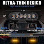 XTAUTO 10pcs Amber LED Warning Strobe Lights