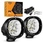 Auxbeam 4" 90W Round LED Flood Lights