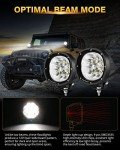 Auxbeam 4" 90W Round LED Flood Lights
