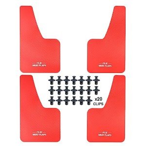 Red Universal Mudflaps for ATV and Vehicle