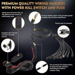 8Pods Waterproof White LED Rock Lights Kit