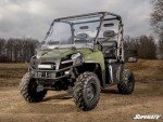 SuperATV Polaris Ranger Full-Size 570 Scratch Resistant Vented Full Windshield | Includes Pre-installed Bulb Seal.
