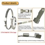 24PCS Adjustable Stainless Steel Axle Boot Clamps