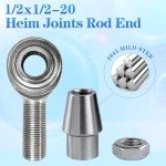 YIFUOK 1/2" Rod End Kit with Jam Nuts