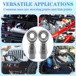 YIFUOK 1/2" Rod End Kit with Jam Nuts